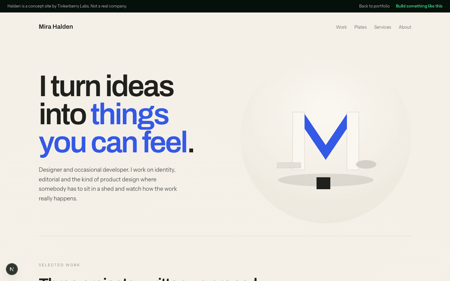 Halden: Designer portfolio · case studies